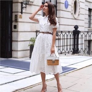 Chicwish Eyelet White Midi Dress